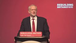 Jeremy Corbyn's Labour party conference speech in full (part 1) Stock Footage