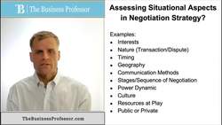 Assessing Situational Aspects in a Negotiation Strategy Instructional Video