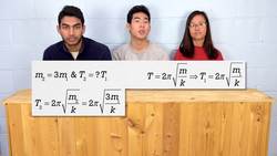 Triple the Mass in a Mass-Spring System. How does Period Change? Instructional Video