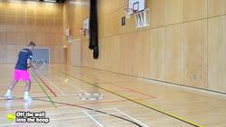 Striking - (Tennis) Off the wall into the hoop Instructional Video