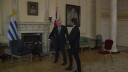 Boris Johnson welcomes the President of Uruguay to Downing Street News Clip