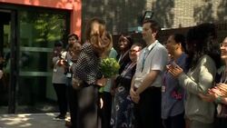 Duchess of Cambridge departing Sunshine House News Clip