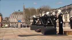 Royal Navy gun salute News Clip