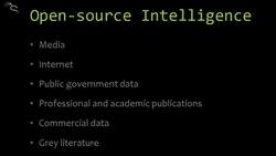Open-source Intelligence (OSINT) Instructional Video