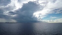 Lightning Over the Open Ocean Stock Footage