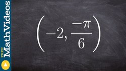 How to graph a polar point with a negative radius Instructional Video