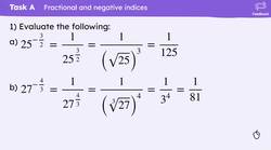 Advanced problem solving with the laws of indices Instructional Video