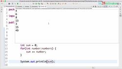 Java Programming for Complete Beginners - Java 16 - Step 05 - Functional Programming - Collect - Sum of Numbers in a List Instructional Video