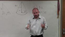How to determine the volume of a cone by finding the height first Instructional Video