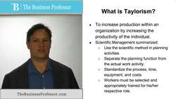 Taylorism - Management Theory Instructional Video