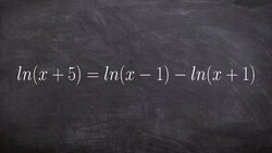 Solving a logarithmic equation with no solutions Instructional Video