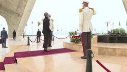 CLEAN : French PM Elisabeth Borne lays wreath at Algiers' martyrs memorial News Clip