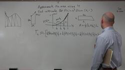 Learn how to use the trapezoidal rule with 4 sub intervals Instructional Video