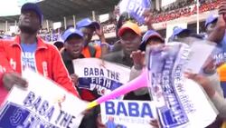 CLEAN : Kenyan opposition Odinga holds final campaign rally before election News Clip