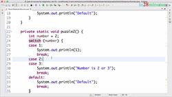Learn Java from Scratch - A Beginner's Guide - Step 08 - Java Switch Statement - Puzzles - Default, Break, and Fall Through Instructional Video