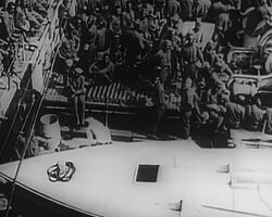 United States entry into WWI - troops depart on ships Stock Footage