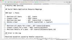 Master Java Web Services and REST API with Spring Boot- Step 13 - Exercise: User Post Resource and Exception Handling Instructional Video