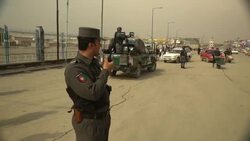 Military checkpoints in the streets of Kabul News Clip