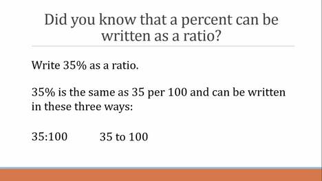 Percent and Ratio