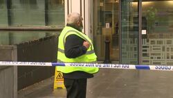 Animal welfare protesters hang from DEFRA building News Clip