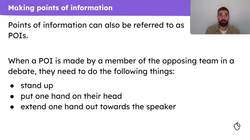 Making and responding to points of information Instructional Video