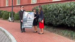 Members of Enoch Burke's family picket the Ireland funds dinner in Washington DC News Clip