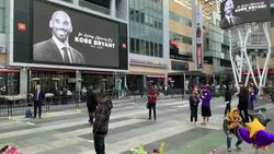 CLEAN : Fans pay tribute to Kobe Bryant outside Staples Center News Clip