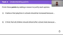 Generating points to use in a persuasive letter about school uniform Instructional Video
