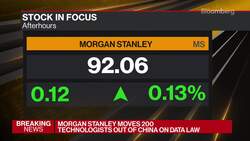 Morgan Stanley Moves 200 Technologists Out of China on Data Law News Clip