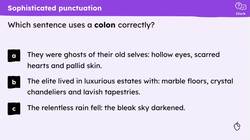 Using sophisticated punctuation in dystopian descriptions Instructional Video