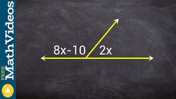 Solve for your missing variable given two angles that are a linear pair Instructional Video