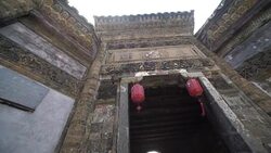 Buildings and lifestyles in Yiqian Old town, Guangchang County Stock Footage