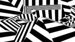 Black and white stripes. Computer generated abstract background Stock Footage