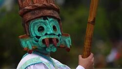 Parade of Day of the Dead in Mexico Stock Footage