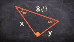 Given the hypotenuse of a special right triangle determine the missing values Instructional Video