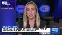 American convicted of triple murder returned to US in prisoner swap with Venezuela News Clip