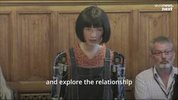 Ai-Da makes history after becoming the first robot to be grilled by UK's House of Lords News Clip