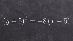 Learn how to identify the focus, directrix and vertex Instructional Video