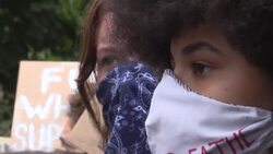 CLEAN : London: Anti-racism demonstration in front of the US Embassy News Clip