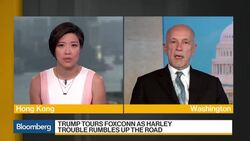 Trump Tours Foxconn as Harley Trouble Rumbles up the Road News Clip