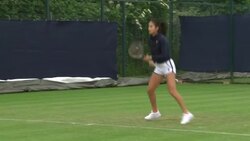 Emma Raducanu Training at the Nottingham Open News Clip