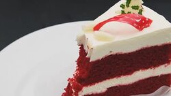 CU : Strawberry cheesecake Stock Footage