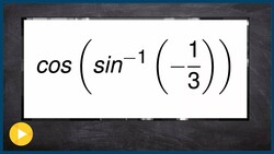 Evaluate the composition of inverse trig function with a negative value Instructional Video