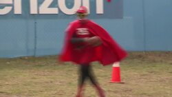 CLEAN : Fans arrive in Tampa, Florida for historic Super Bowl News Clip