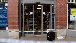 Closed Tesco Express supermarket after syringe contamination incident News Clip