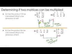 When can you multiply two matrices? Instructional Video