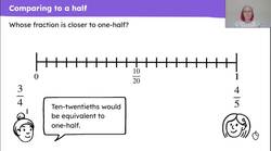 Explain how to compare pairs of non-related fractions by comparing to a half Instructional Video