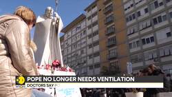 Pope Francis' condition is 'stable', no longer needs ventilation: Vatican News Clip