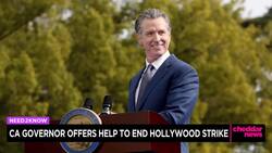 California Gov. Gavin Newsom Offers to Help End Hollywood Strike News Clip