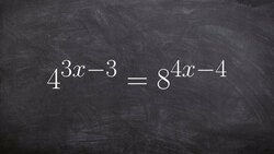 Converting an equation to the same base to solve Instructional Video